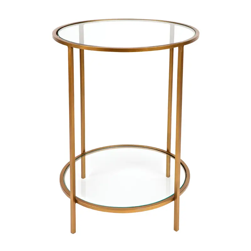 Florence Side Table round gold