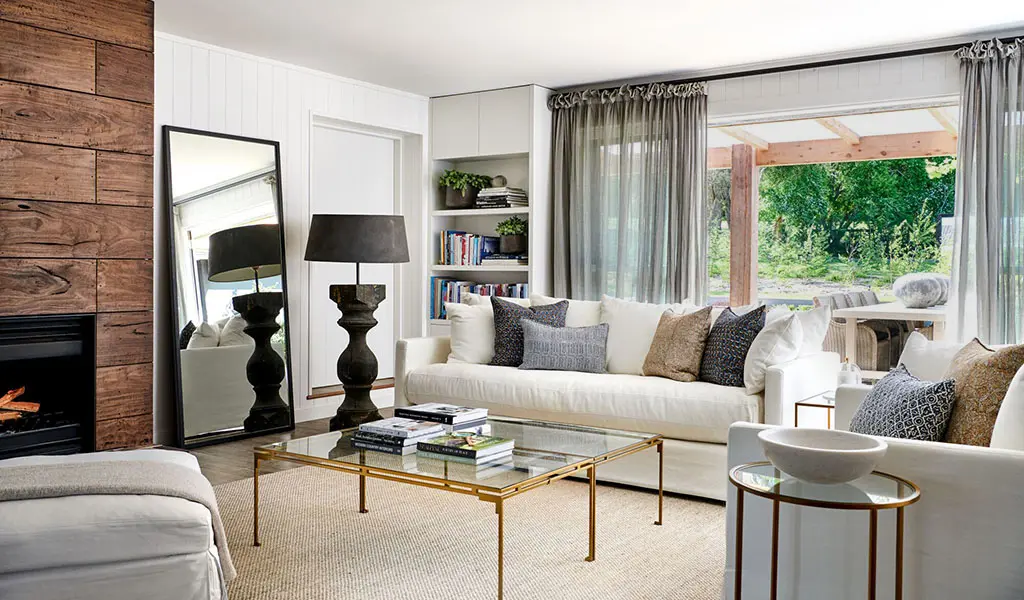 A Wonderful Living Room With Simonata Sofa Blanc and Saint Malo Armchair Crisp White