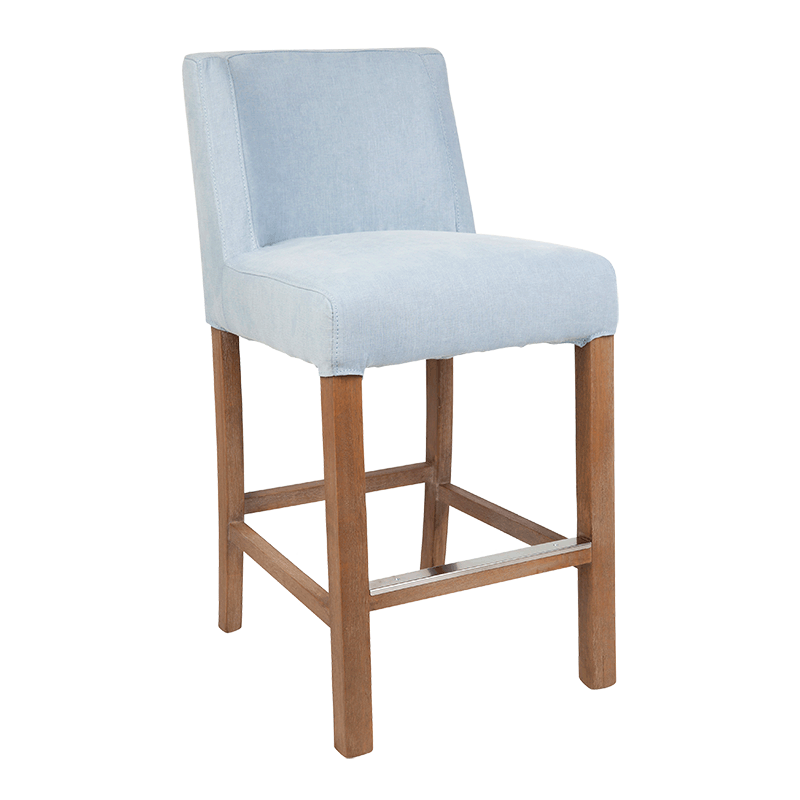 Colby Counter stool Chambray Angle With Transparent Background