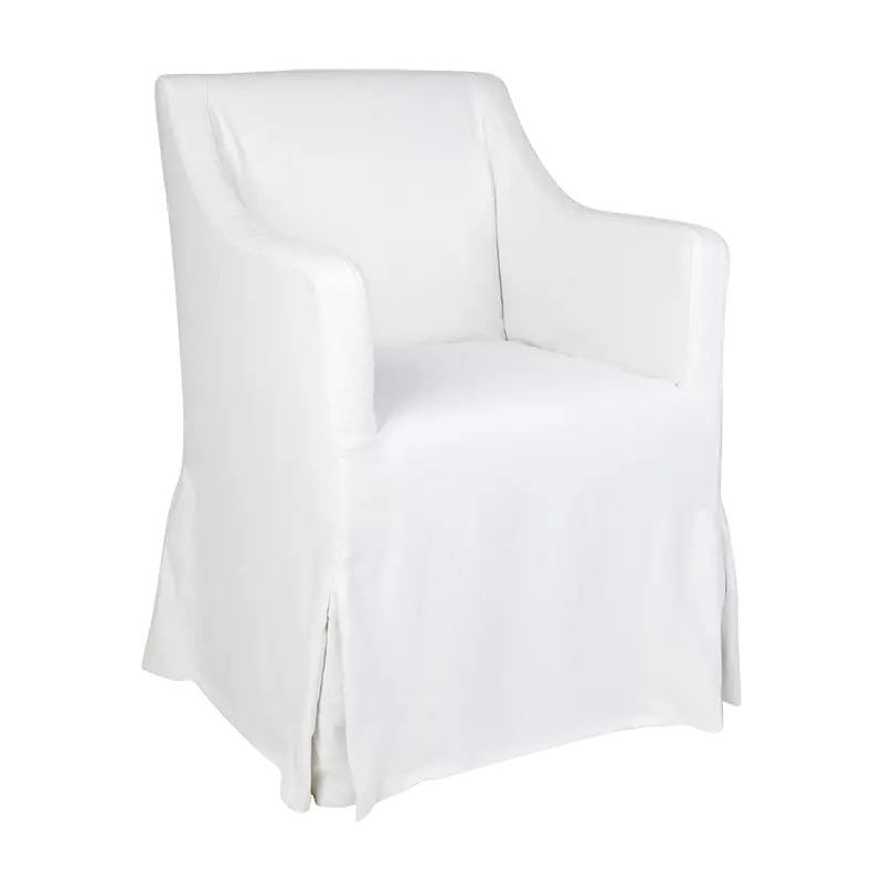 Saint Malo Slipcovered Dining Chair White