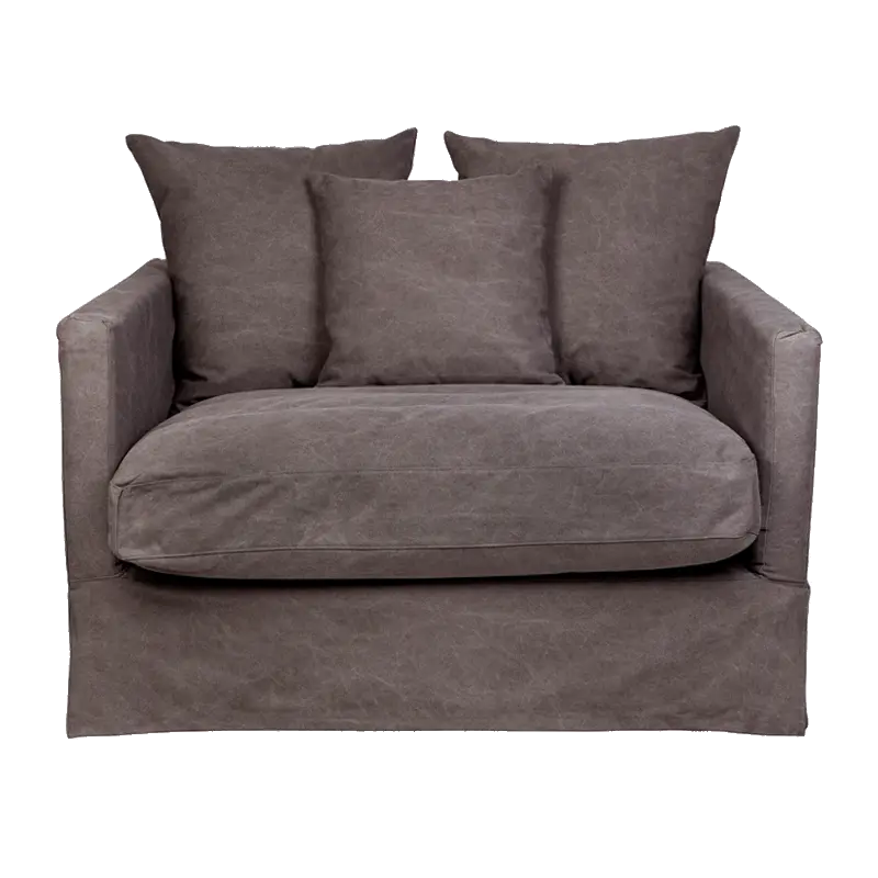 Simonata Armchair Grey Front With Transparent Background
