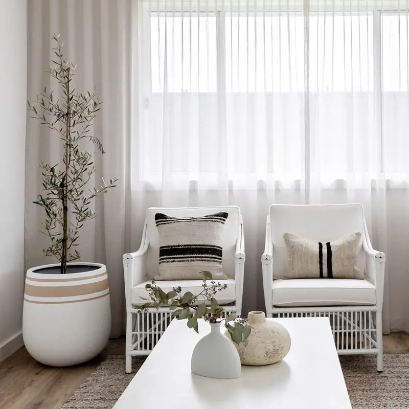 white chairs in the living room