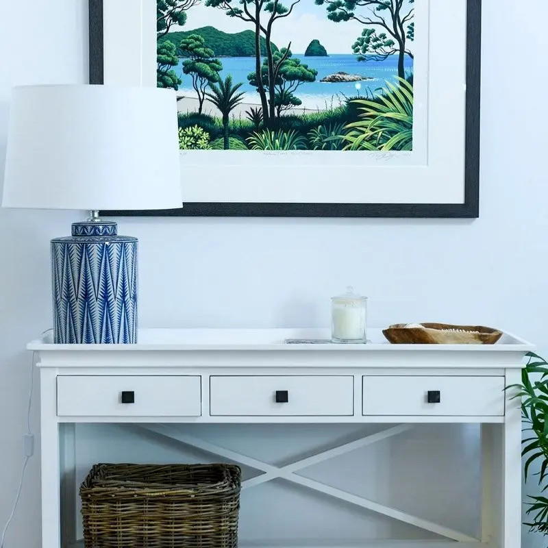 Frejac White Console Table