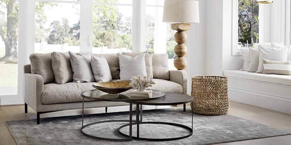 Hamptons style coffee table styling