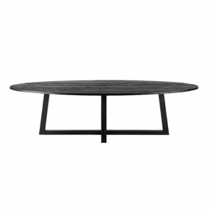 Ovalis Black oval dining table 1