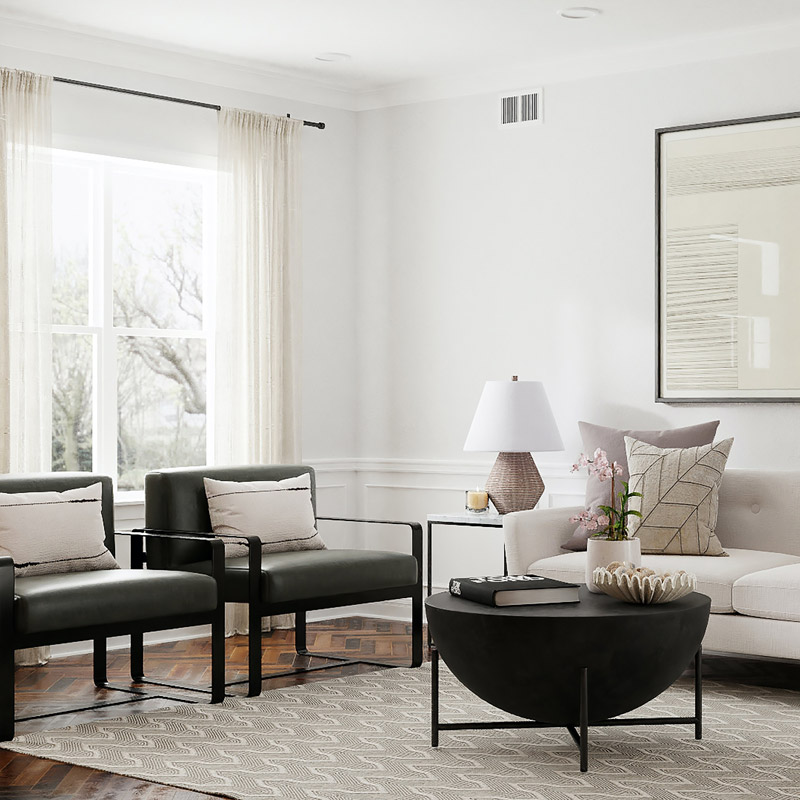 Modern Hamptons style living room