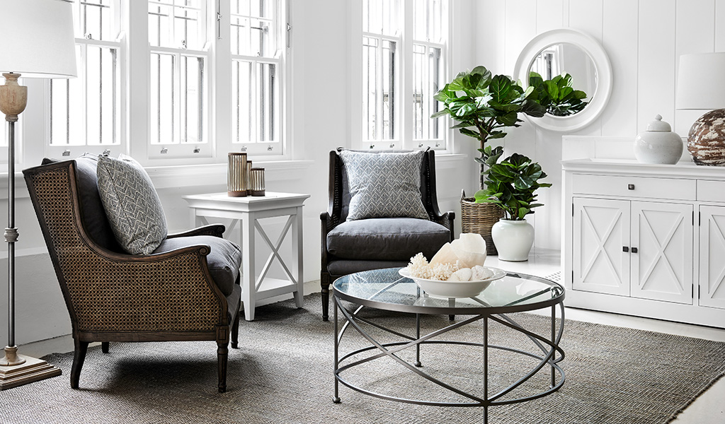 Hamptons style luxury living room furniture