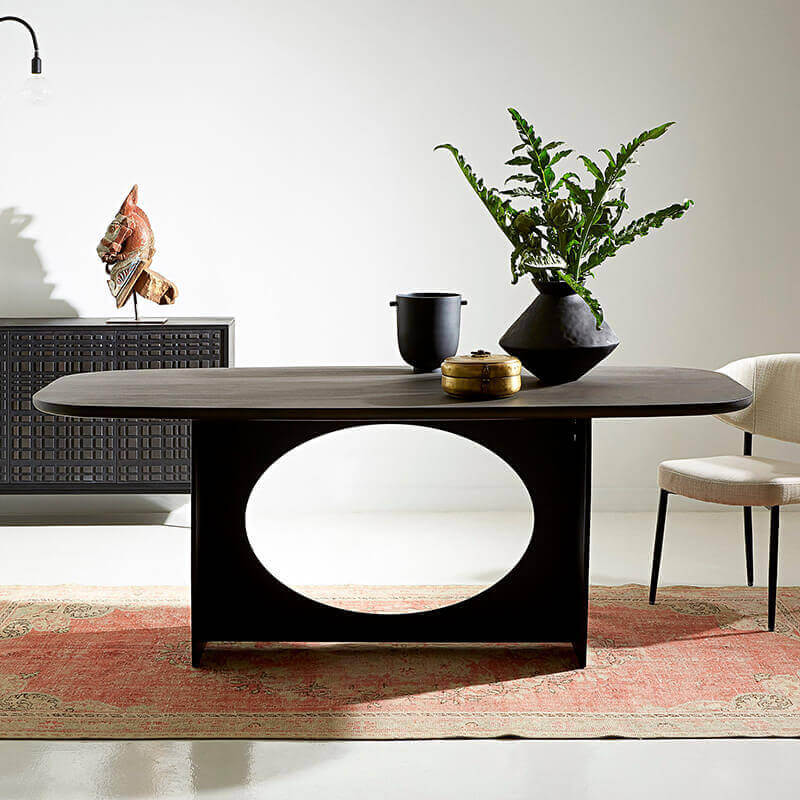 Arya Dining Table Black Front